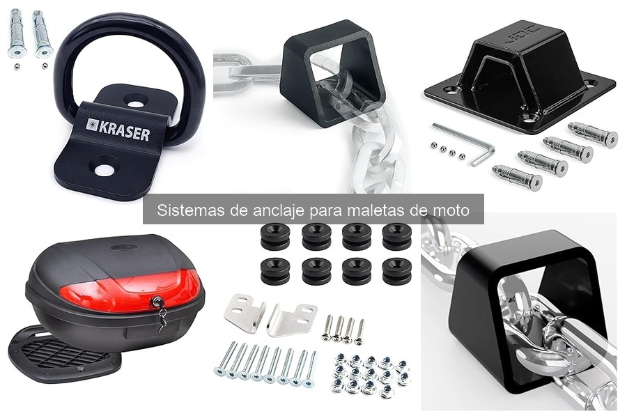 Tipos de sistemas de anclaje para maletas de moto
