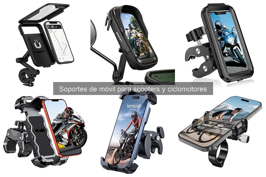 Tipos de soportes de móvil para scooters y ciclomotores
