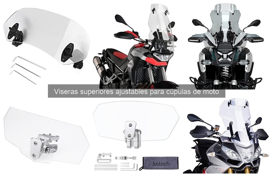 Tipos de viseras ajustables para cúpulas de moto
